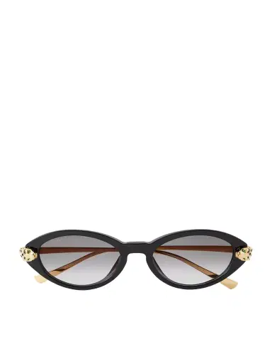 Cartier Eyewear Panthère De Cartier Oval-frame Acetate And Gold-tone Sunglasses | Thumbnail 1 Cartier Eyewear Panthère De Cartier Oval-frame Acetate And Gold-tone Sunglasses | Thumbnail 1