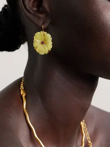 Lizzie Fortunato New Bloom Gold-plated, Jade And Rhodolite Earrings | Thumbnail 2 Lizzie Fortunato New Bloom Gold-plated, Jade And Rhodolite Earrings | Thumbnail 2