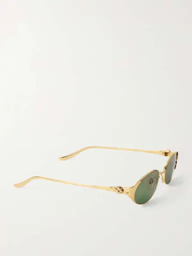 Cartier Eyewear Panthère De Cartier Oval-frame Gold-tone Sunglasses | Thumbnail 3 Cartier Eyewear Panthère De Cartier Oval-frame Gold-tone Sunglasses | Thumbnail 3