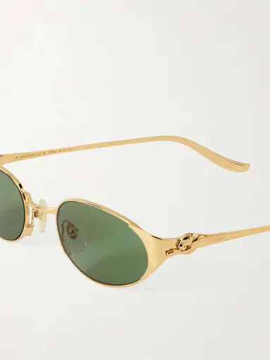 Cartier Eyewear Panthère De Cartier Oval-frame Gold-tone Sunglasses | Thumbnail 5 Cartier Eyewear Panthère De Cartier Oval-frame Gold-tone Sunglasses | Thumbnail 5
