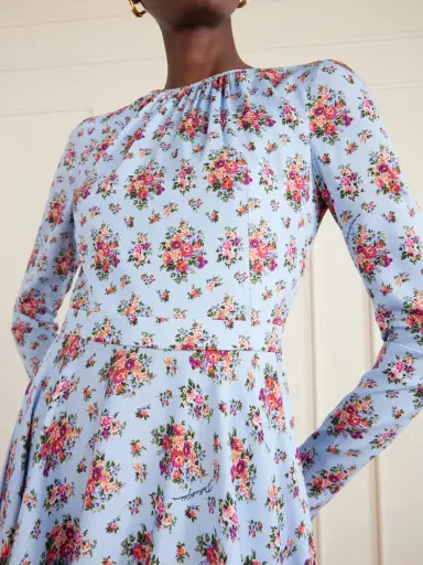 Dolce & Gabbana Belted Gathered Floral-print Silk-blend Midi Dress | Thumbnail 4 Dolce & Gabbana Belted Gathered Floral-print Silk-blend Midi Dress | Thumbnail 4