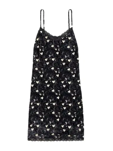 R13 Lace-trimmed Printed Velvet Mini Dress | Thumbnail 1 R13 Lace-trimmed Printed Velvet Mini Dress | Thumbnail 1