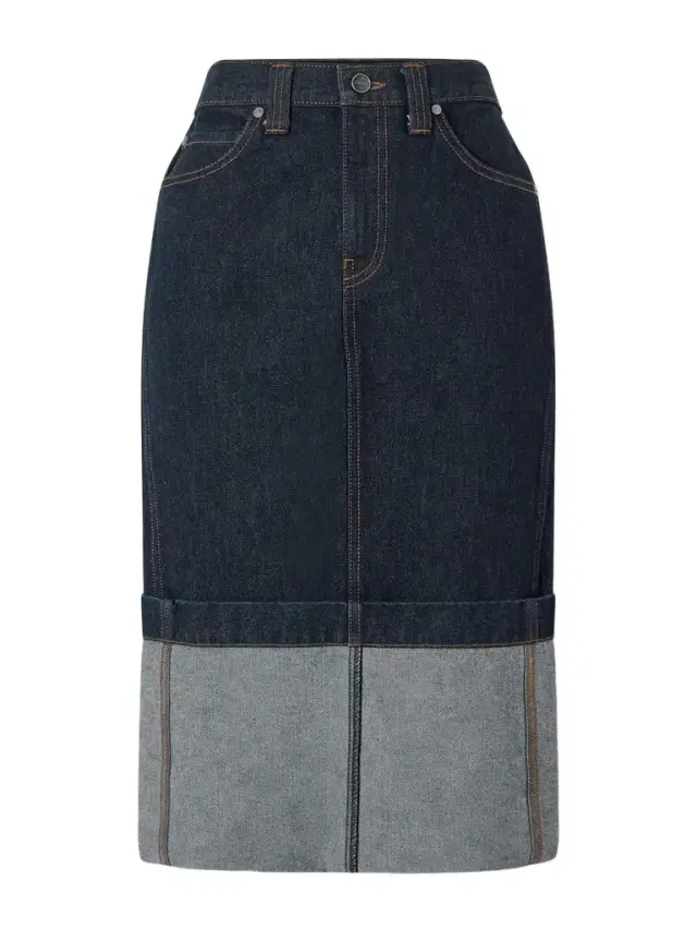 Khaite Kilian Denim Midi Skirt