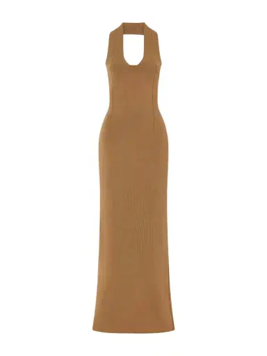 Khaite Mahi Knitted Halterneck Maxi Dress | Thumbnail 1 Khaite Mahi Knitted Halterneck Maxi Dress | Thumbnail 1