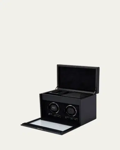 Wolf British Racing Double Watch Winder with Storage | Thumbnail 2 Wolf British Racing Double Watch Winder with Storage | Thumbnail 2