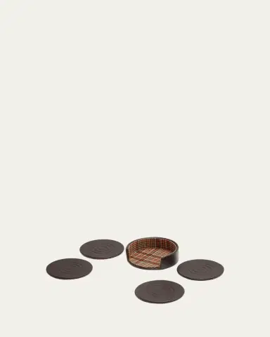 WOLF X WM Brown 4-Piece Coaster Set | Thumbnail 2 WOLF X WM Brown 4-Piece Coaster Set | Thumbnail 2