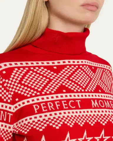 Perfect Moment Intarsia-Knit Merino Wool Turtleneck Sweater | Thumbnail 5 Perfect Moment Intarsia-Knit Merino Wool Turtleneck Sweater | Thumbnail 5