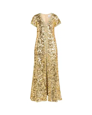 Atelier Prabal Gurung Verushka Crystal Sequined Short-Sleeve Slit Gown | Thumbnail 1 Atelier Prabal Gurung Verushka Crystal Sequined Short-Sleeve Slit Gown | Thumbnail 1