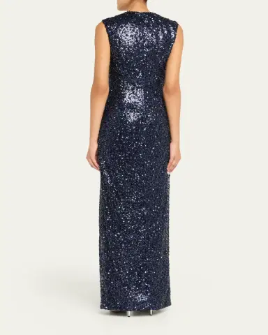 Atelier Prabal Gurung Eva Sequined Sleeveless Column Gown | Thumbnail 3 Atelier Prabal Gurung Eva Sequined Sleeveless Column Gown | Thumbnail 3