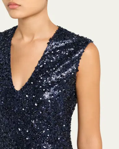 Atelier Prabal Gurung Eva Sequined Sleeveless Column Gown | Thumbnail 5 Atelier Prabal Gurung Eva Sequined Sleeveless Column Gown | Thumbnail 5