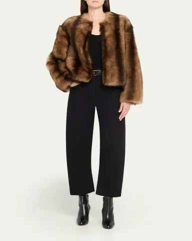 Nili Lotan Elan Lamb Shearling Collarless Jacket | Thumbnail 2 Nili Lotan Elan Lamb Shearling Collarless Jacket | Thumbnail 2