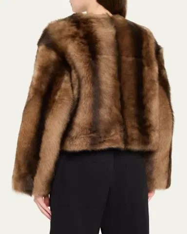Nili Lotan Elan Lamb Shearling Collarless Jacket | Thumbnail 3 Nili Lotan Elan Lamb Shearling Collarless Jacket | Thumbnail 3
