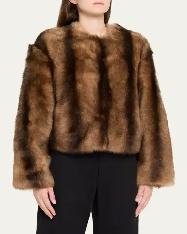 Nili Lotan Elan Lamb Shearling Collarless Jacket | Thumbnail 4 Nili Lotan Elan Lamb Shearling Collarless Jacket | Thumbnail 4