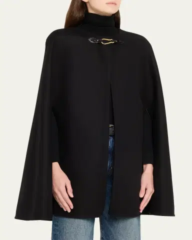Nili Lotan Arianna Brushed Wool-Blend Cape | Thumbnail 4 Nili Lotan Arianna Brushed Wool-Blend Cape | Thumbnail 4