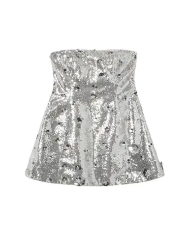 Simkhai Arta Strapless Sequin A-Line Mini Dress | Thumbnail 1 Simkhai Arta Strapless Sequin A-Line Mini Dress | Thumbnail 1