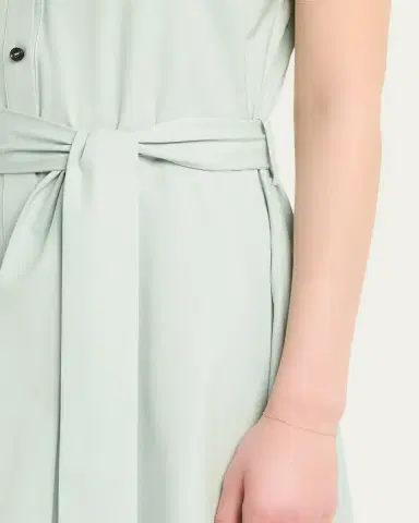 Kiton Silk Stretch Belted Midi Shirtdress | Thumbnail 5 Kiton Silk Stretch Belted Midi Shirtdress | Thumbnail 5