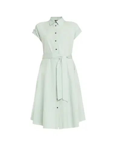 Kiton Silk Stretch Belted Midi Shirtdress | Thumbnail 1 Kiton Silk Stretch Belted Midi Shirtdress | Thumbnail 1
