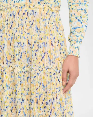 Ulla Johnson Virginie Floral Silk Chiffon Midi Skirt | Thumbnail 4 Ulla Johnson Virginie Floral Silk Chiffon Midi Skirt | Thumbnail 4