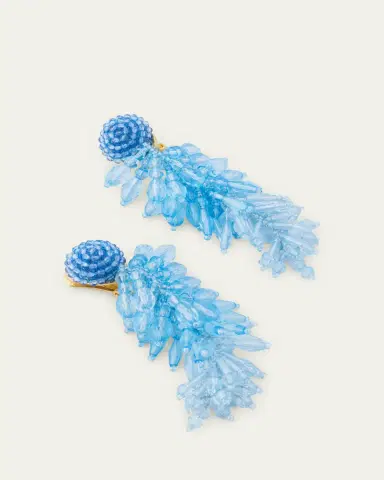 Oscar de la Renta Beaded Cascade Tassel Clip-On Earrings | Thumbnail 3 Oscar de la Renta Beaded Cascade Tassel Clip-On Earrings | Thumbnail 3