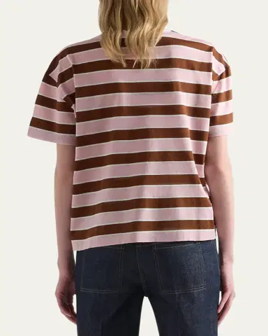 Prada Striped Jersey Short-Sleeve T-Shirt | Thumbnail 3 Prada Striped Jersey Short-Sleeve T-Shirt | Thumbnail 3