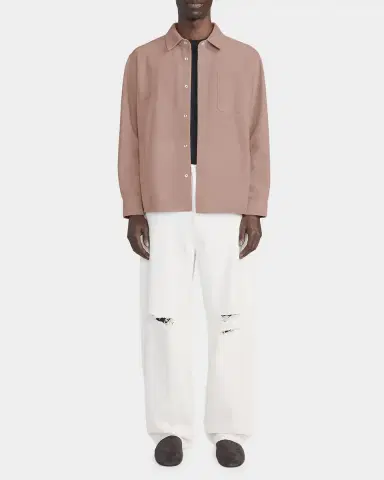 FRAME Men's Solid Suede Overshirt | Thumbnail 6 FRAME Men's Solid Suede Overshirt | Thumbnail 6