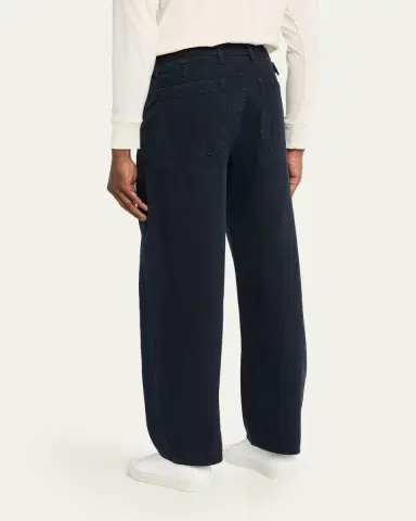 The Seven Continents Men's Cotton Barrel-Leg Jeans | Thumbnail 3 The Seven Continents Men's Cotton Barrel-Leg Jeans | Thumbnail 3