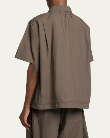 SACAI Men's Drawstring Short-Sleeve Utility Shirt | Thumbnail 3 SACAI Men's Drawstring Short-Sleeve Utility Shirt | Thumbnail 3