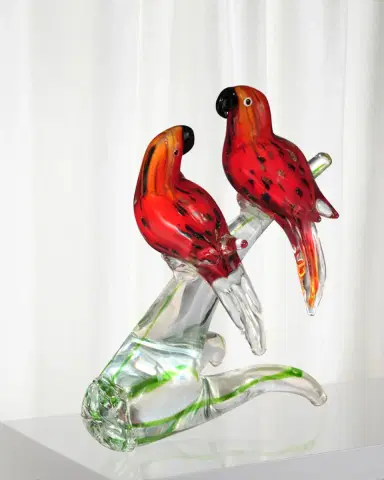 Dale Tiffany Love Birds Decorative Art Glass Figurine | Thumbnail 1 Dale Tiffany Love Birds Decorative Art Glass Figurine | Thumbnail 1