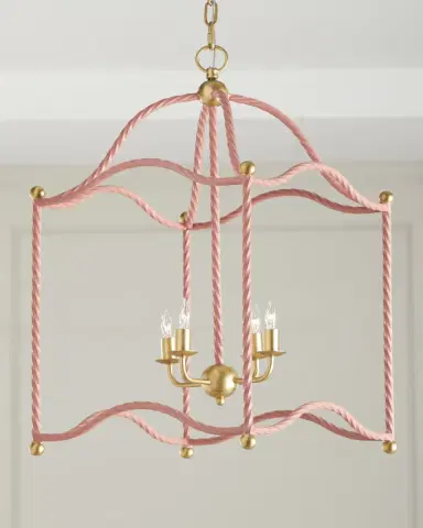 Old World Design Blush and Gold Maggie Lantern | Thumbnail 2 Old World Design Blush and Gold Maggie Lantern | Thumbnail 2