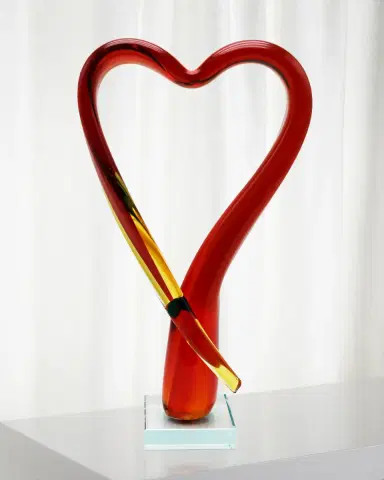 Dale Tiffany Opus Heart Art Glass Figurine - 8.5" x 3.75" x 13.75" | Thumbnail 1 Dale Tiffany Opus Heart Art Glass Figurine - 8.5" x 3.75" x 13.75" | Thumbnail 1
