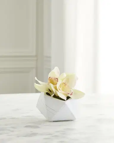 T & C Floral Company Orchid Faux Florals in Ceramic Geometric Pot - 12" | Thumbnail 2 T & C Floral Company Orchid Faux Florals in Ceramic Geometric Pot - 12" | Thumbnail 2