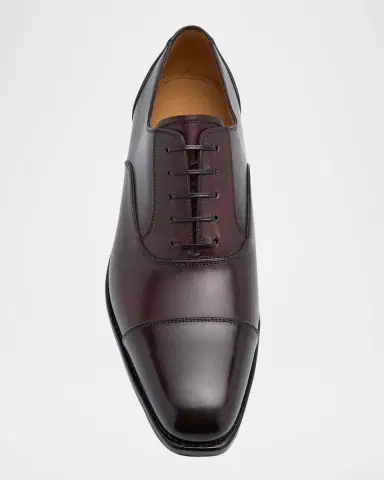 Ferragamo Men's Fargo Cap Toe Leather Oxfords | Thumbnail 3 Ferragamo Men's Fargo Cap Toe Leather Oxfords | Thumbnail 3