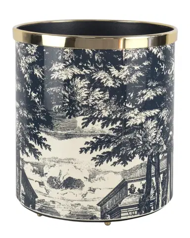 FORNASETTI Paper Basket - Giardino Settecentesco Blue Ivory | Thumbnail 1 FORNASETTI Paper Basket - Giardino Settecentesco Blue Ivory | Thumbnail 1