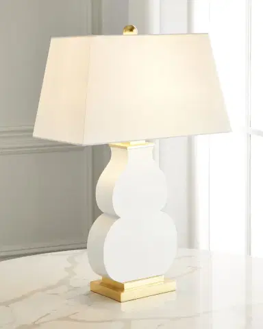 Old World Design Haley 27" Gloss White Table Lamp | Thumbnail 2 Old World Design Haley 27" Gloss White Table Lamp | Thumbnail 2