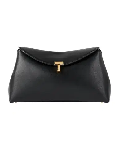 Toteme T-Lock Clutch in Palmellata Leather | Thumbnail 1 Toteme T-Lock Clutch in Palmellata Leather | Thumbnail 1