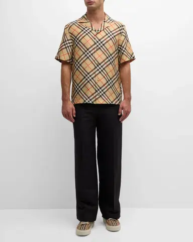 Burberry Men's Check Camp Shirt | Thumbnail 2 Burberry Men's Check Camp Shirt | Thumbnail 2