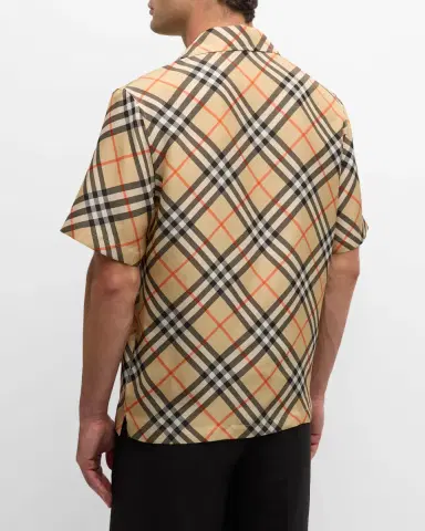 Burberry Men's Check Camp Shirt | Thumbnail 3 Burberry Men's Check Camp Shirt | Thumbnail 3