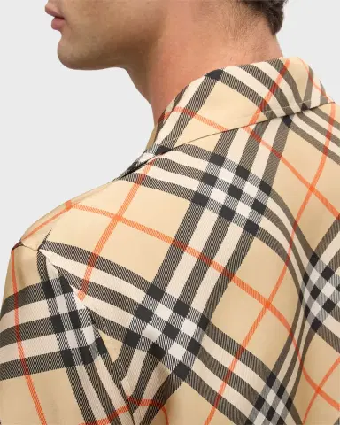 Burberry Men's Check Camp Shirt | Thumbnail 5 Burberry Men's Check Camp Shirt | Thumbnail 5