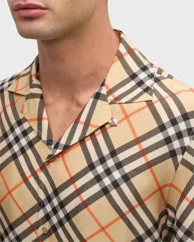 Burberry Men's Check Camp Shirt | Thumbnail 7 Burberry Men's Check Camp Shirt | Thumbnail 7