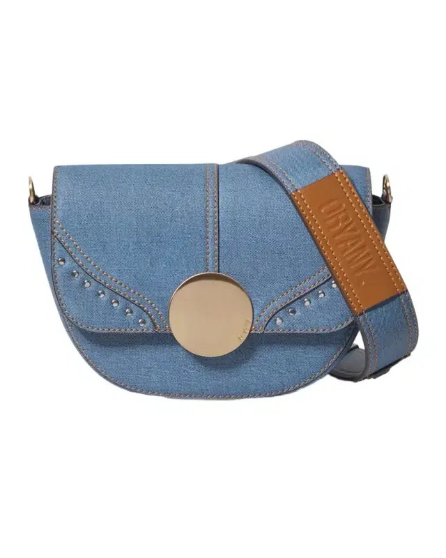 Lottie Denim Saddle Crossbody Bag Lottie Denim Saddle Crossbody Bag