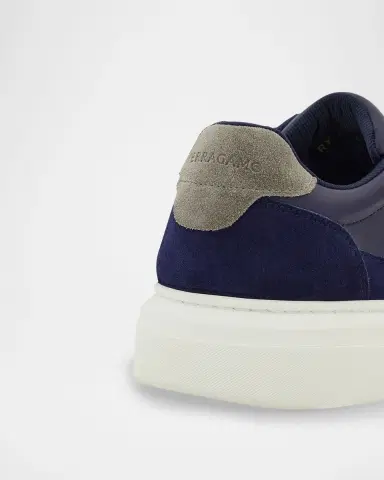 Ferragamo Men's Cassina Gancio Low-Top Sneakers | Thumbnail 3 Ferragamo Men's Cassina Gancio Low-Top Sneakers | Thumbnail 3