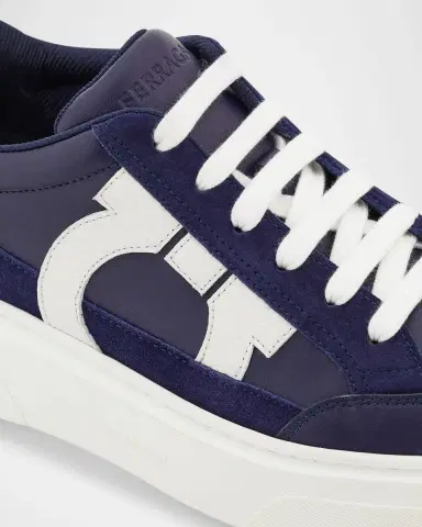 Ferragamo Men's Cassina Gancio Low-Top Sneakers | Thumbnail 5 Ferragamo Men's Cassina Gancio Low-Top Sneakers | Thumbnail 5