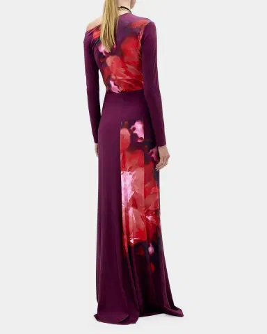 Silvia Tcherassi Meissa Watercolor Jersey Drape Maxi Skirt | Thumbnail 3 Silvia Tcherassi Meissa Watercolor Jersey Drape Maxi Skirt | Thumbnail 3
