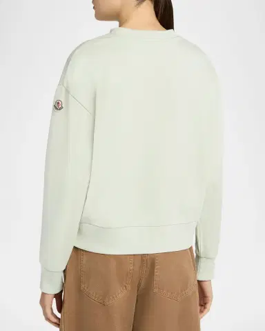 Moncler Embroidered Logo Crewneck Sweatshirt | Thumbnail 3 Moncler Embroidered Logo Crewneck Sweatshirt | Thumbnail 3