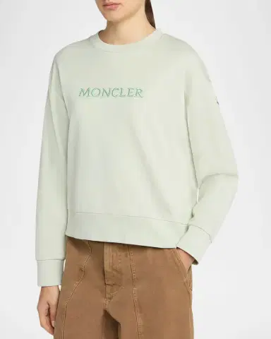 Moncler Embroidered Logo Crewneck Sweatshirt | Thumbnail 4 Moncler Embroidered Logo Crewneck Sweatshirt | Thumbnail 4