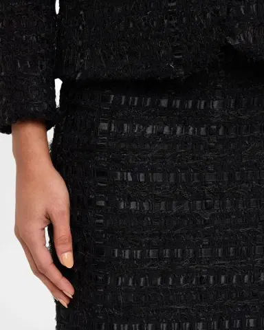 Thom Browne Satin Ribbon Tweed Frayed Hobble Skirt | Thumbnail 5 Thom Browne Satin Ribbon Tweed Frayed Hobble Skirt | Thumbnail 5
