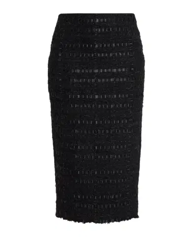 Thom Browne Satin Ribbon Tweed Frayed Hobble Skirt | Thumbnail 1 Thom Browne Satin Ribbon Tweed Frayed Hobble Skirt | Thumbnail 1