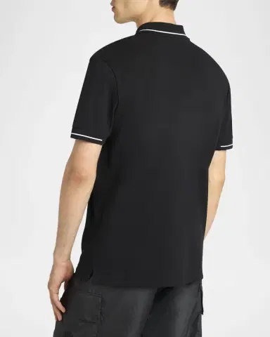 Moncler Men's Logo Patch Cotton Pique Polo Shirt | Thumbnail 3 Moncler Men's Logo Patch Cotton Pique Polo Shirt | Thumbnail 3