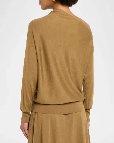 TWP Fine Wool Silk Cold Shoulder Sweater | Thumbnail 3 TWP Fine Wool Silk Cold Shoulder Sweater | Thumbnail 3