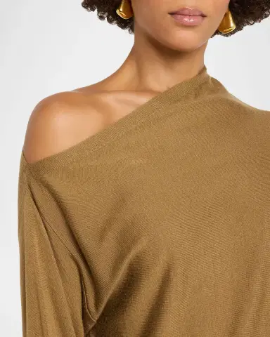 TWP Fine Wool Silk Cold Shoulder Sweater | Thumbnail 5 TWP Fine Wool Silk Cold Shoulder Sweater | Thumbnail 5